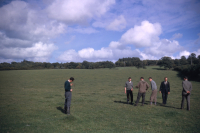 Philip Beckett, left, with geologists of the Royal Engineers